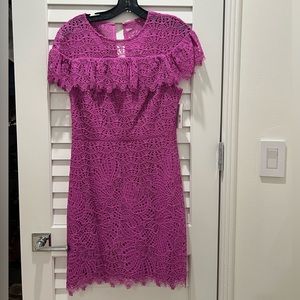 Trina Turk pink/purple lace sheath dress size 8 never worn NWT